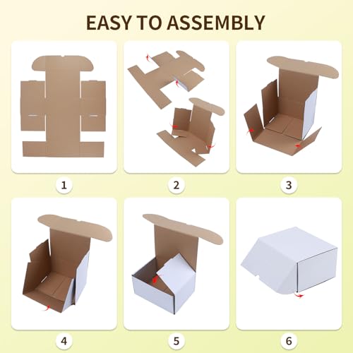 WIFTREY 12x9x6 inches White Shipping Boxes pack of 15, Corrugated Cardboard Boxes 12 x 9 x 6 for Packaging Small Business,...