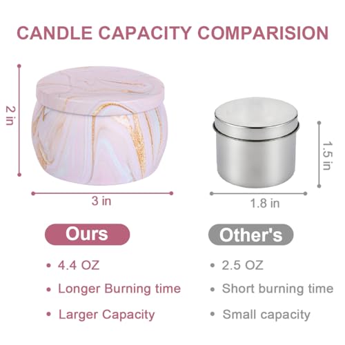 Candles Gifts for Women, Aromatherapy Candle Set, 17.6 oz 4 Pack Vanilla Lemon Fig Lavender Candle for Home Scented 120H B...