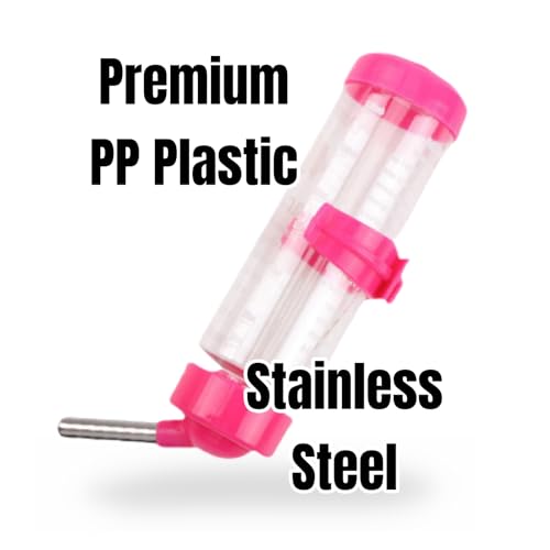 2 PCS Cage Water Bottle No Drip Small Animal Water Bottle Pet Water Bottle for Rabbit Guinea Pig Hedgehog Squirrel Hamster...