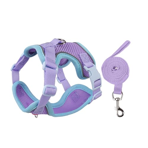 Muejjur Cat Harness and Leash Set for Walking – Escape-Proof Reflective Vest for Cats and Small Dogs, Adjustable Soft Air ...