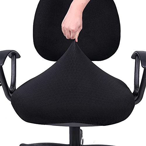Smiry Stretch Jacquard Office Computer Chair Seat Covers, Removable Washable Anti-dust Desk Chair Seat Cushion Protectors...