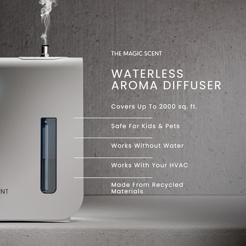 The Magic Scent Diffuser, Scent Air Machine for Home & Hotels, HVAC or Portable Nebulizing Diffuser - Large Room Waterless...