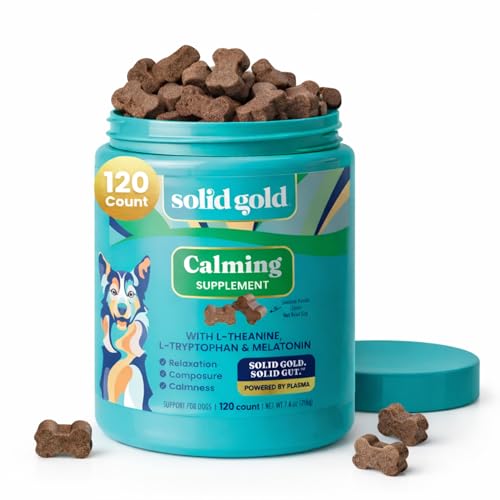 Solid Gold Calming Chews for Dogs - Dog Calming Chews w/Melatonin for Separation, Stress & Hyperactivity Relief - Supports...