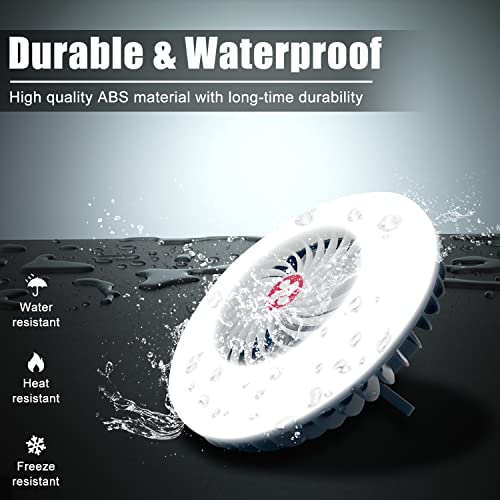 Portable Camping Fan with LED Lantern XTAUTO USB Rechargeable Waterproof Tent Fan with Hanging Hook Magnet Survival Kits f...