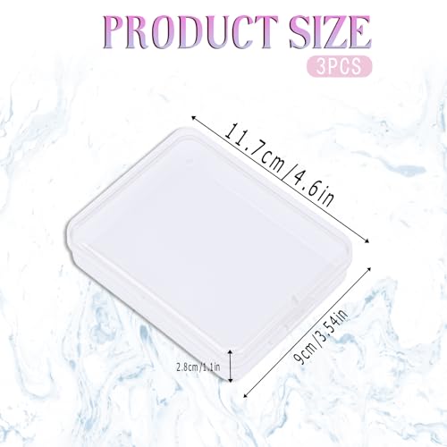 3-Piece Portable Travel Pad Holder - Bathroom Vanity Countertop Storage Organizer - Cotton Ball & Swab Dispenser - Transpa...
