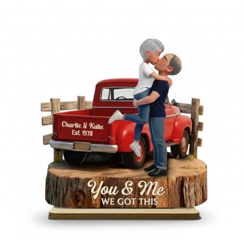Personalized 2 Layered Wooden Plaque You and Me We Got This Timeless Love Under The Light Custom Engraved Couple Sign Vale...