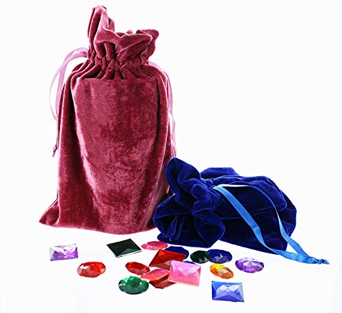 GiftExpress Velvet Tarot Rune Bag Bundle of 6: Moss Green, Royal Blue, Purple, Wine, Ross, Black 6" x 9" - Velvet Bag for ...