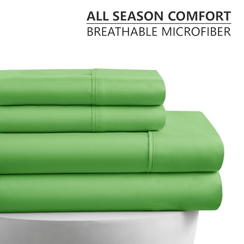 American Home Collection Twin XL Sheet Set - Ultra-Soft Microfiber 15-Inch Deep Pocket - College Dorm Bed Sheets, Wrinkle ...