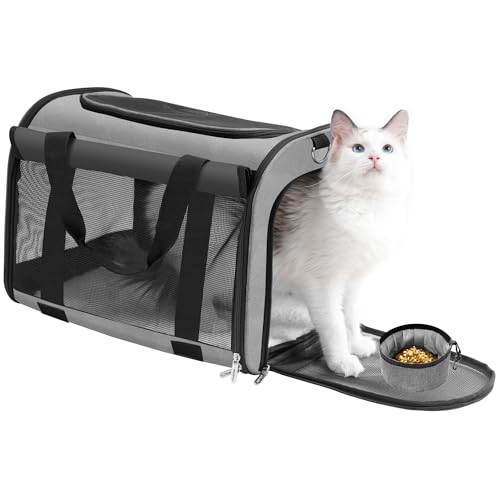 TWDEPART Cat Carrier Backpack - Multifunctional, Firm & Foldable with Roll-Up Shade, Breathable Design Includes Collapsibl...