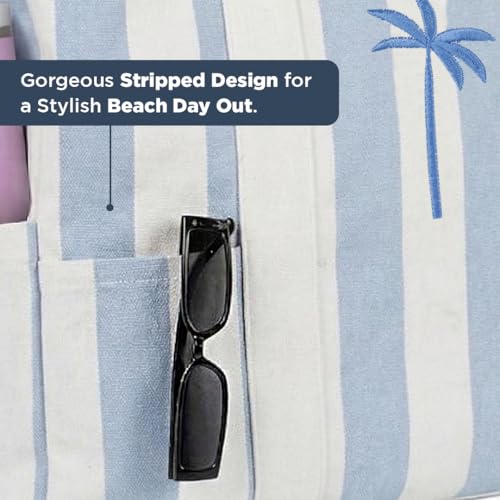 Folkulture Beach Bags for Women Large Waterproof Beach Tote Bag Zipper Beach Bags Waterproof Sandproof