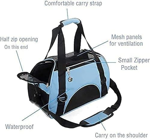 ZaneSun Cat Carrier,Soft-Sided Pet Travel Carrier for Cats,Dogs Puppy Comfort Portable Foldable Pet Bag Airline Approved (...