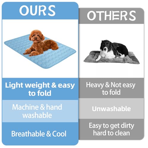 Dog Cooling Mat,2025 Upgrade Pet Cooling Mat for Dogs Cats,Summer Ice Silk Cool Mats & Sleeping Pad for Indoor or Outdoor,...