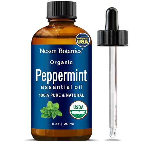 Organic Peppermint Essential Oil 30 ml - Pure, Natural Oils for Aromatherapy, Diffusers, DIY, Candle and Soap Making Scent...