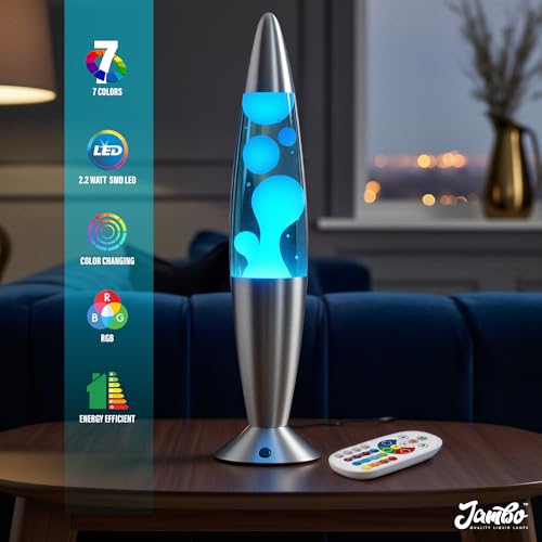 JAMBO 17-Color Changing LED Motion Lamp with Remote, 16" LED Light for Kids Teens and Adults, Night Light Nightlight, Magm...