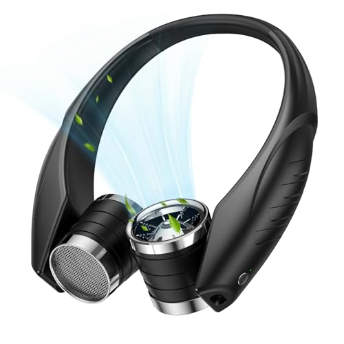 Ausic Portable Neck Fan, Personal Neck Fan with Dual High Speed Turbo Vents, 6000mAh Outdoor Cooling Fan Blow Cold Air, We...