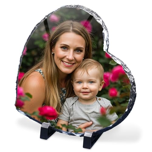 ArtPix 3D Personalized Picture Slate Frame, Customized Photo Print Stone for Mom, Wife, Women, Her - Custom Mothers Day Gi...