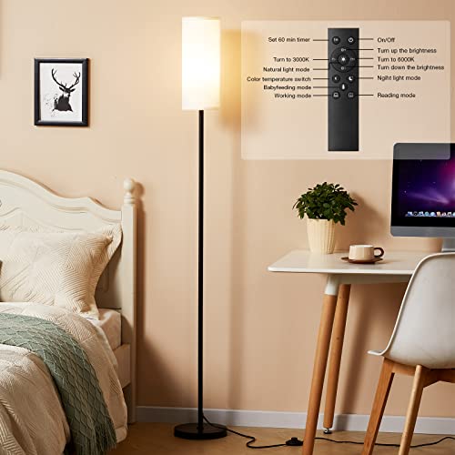 Ambimall Floor Lamps for Living Room, 64" Modern Floor Lamp with Remote Control and Stepless Dimmable Colors Temperature &...