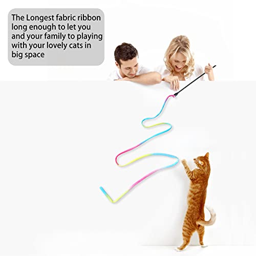 M JJYPET Cat Wand Toys Interactive Kitten Toys for Indoor Cats Colorful Teaser Wand String for Exercise Kitten Stick Kitty...