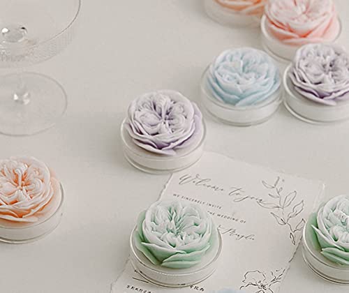 Rose Flower Shaped Scented Candle,Handmade Aroma Soy Wax Decorative Candle for Table Photo Prop Birthday Gift,Prefect for ...