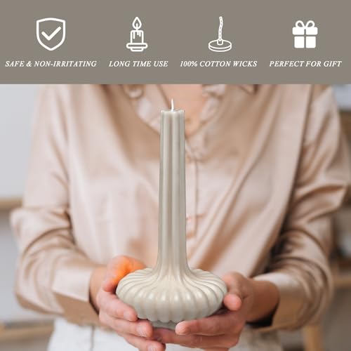Pumpkin Base Candle Beautiful Scented Pillar Candle Soy Wax Candle Handmade Aesthetic Candles Elegant for Housewarming Gif...