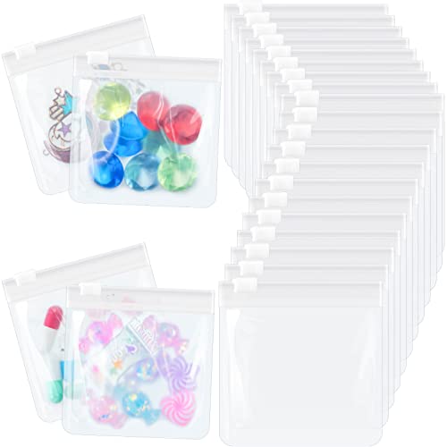 24 Pieces Pill Pouch Bags Zippered Set Reusable Translucent Medicine Organizer Sealing Travel Plastic Bags with Slide Lock...