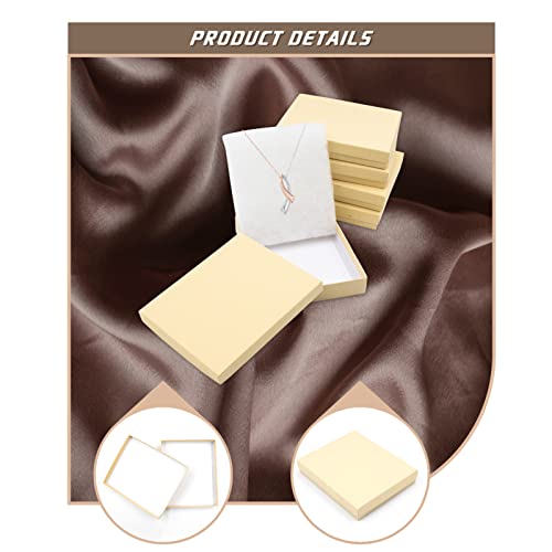 opaprain Cardboard Jewelry Brown Gift Boxes 10 Pack6x5×1 inches, its Apply to displaying Necklaces, Rings, Bracelets, Earr...