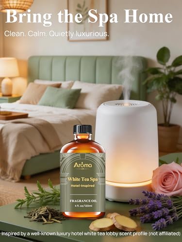 White Tea Spa — A Hotel-Inspired Diffuser Oil, Hotel Diffuser Oil for Diffuser for Home Fragrance Oil for Ultrasonic and W...
