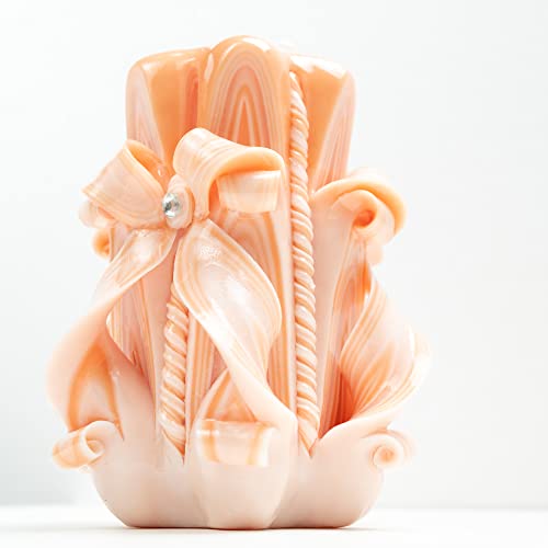 Carved Candle Artisan, Handcrafted Decorative Dipped, Home Decor, Fancy Unique Birthday Gift, New Year, Thanksgiving, Chri...