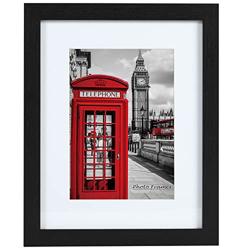 PEALSN 11x14 Picture Frame Set of 6, Display Pictures 8x10 with Mat or 11x14 without Mat for Wall Mounting or Table Top Di...