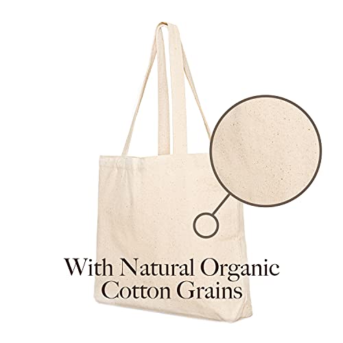 Canvas Tote Bag, Animal Design, Heavy Duty Gusseted, 100% Natural Cotton, for Shopping, Grocery, Laptop (T-GROW-XL)
