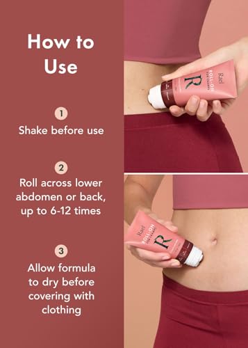 Rael Pain Relief Cream Roll-On – Fast-Absorbing Formula with Camphor, Menthol, and Magnesium, Essential for Women (1.7 fl ...