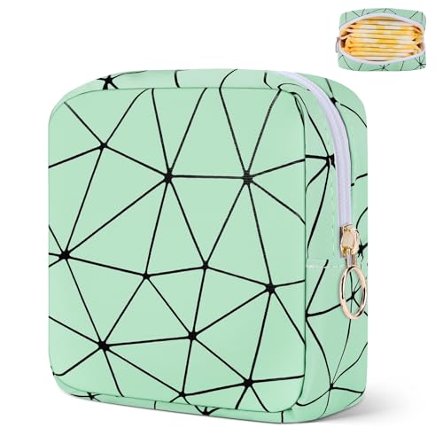 Likesing Period Bag for Tampon, Leather Sanitary Napkin Storage Bag for Girls Womens, Portable Sanitary Napkin Period Pad ...