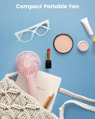Edvision Portable Mini Fan - Powerful Personal Handheld Fan with 3 Speeds, Cute and Small, USB Rechargeable for Travel/Las...