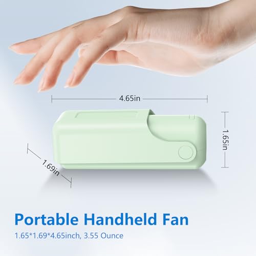 VanSmaGo 3 Pcs Portable Handheld Fans, 3 IN 1 USB-C Rechargeable [10H Working time] Mini Fan with 3 Speed, Flashlight, Lan...