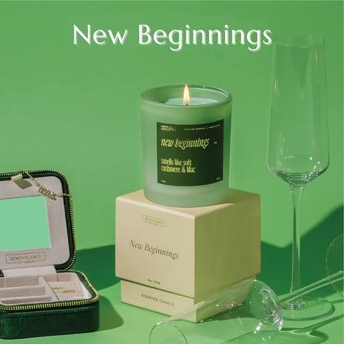Benevolence LA New Beginnings Scented Candles | 10 oz, 40-50 Hour Burn, New Home Candle | House Warming Gifts for Women, F...