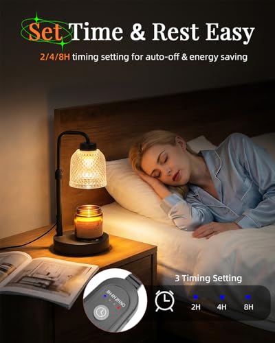 AIFEI Candle Warmer Lamp with Timer, Dimmable Adjustable Height Candle Lamp, Birthday Gifts for Women Mom Sister Friends, ...