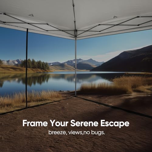 Quictent 10x10 Pop Up Screened Canopy Tent, Instant Setup for 1 Person with Netting, Portable & Compact, Waterproof & UV P...