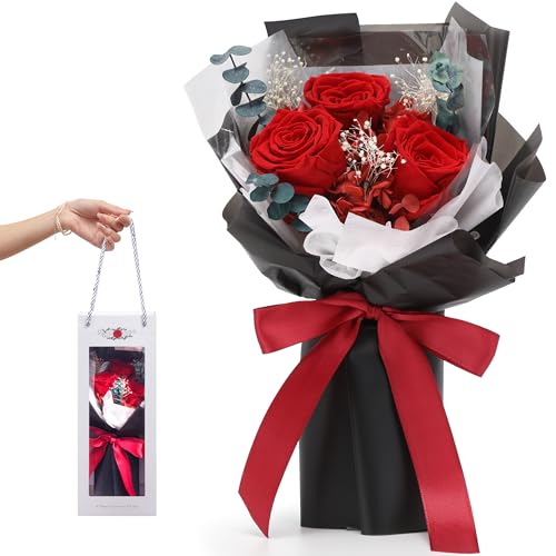 SofLiv Flowers for Delivery Prime, Preserved Roses Flower Gifts for Women, Flower Bouquet Gifts for Her, Mom Birthday Gift...