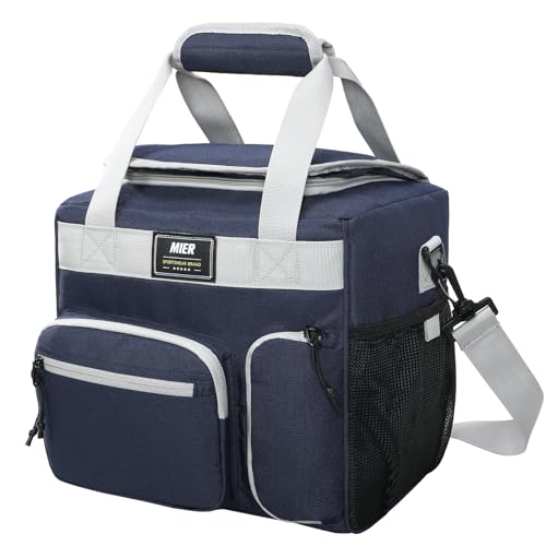 MIER Large Lunch Box for Men Women Adult Insulated Soft Sided Cooler 24 Can Leakproof Lunch Bag Collapsible for Work Trave...