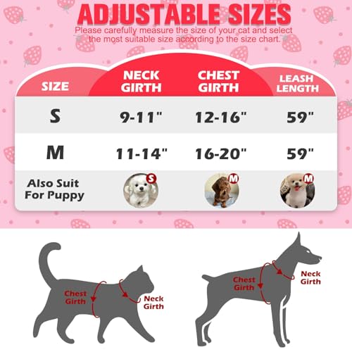 EXPAWLORER Escape Proof Cat Harness and Leash Set - Soft Breathable Vest Harness with Adjustable for Kitten Puppy Outdoor ...