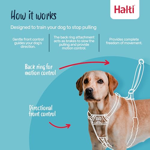 Halti No Pull Harness - Stop Your Dog Pulling on the Leash. Adjustable, Lightweight and Easy to Use. Reflective Dog Traini...