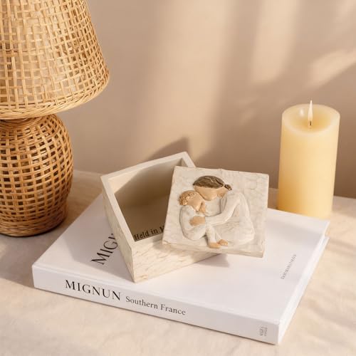 QIANLING Gifts for Mom - New Mother Keepsake Box, First Time Mom Gift, Mother’s Day & Birthday Gifts for Mother, Sculpted ...