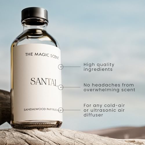 The Magic Scent Santal Fragrance Oil - Diffuser Oil Scent - Santal Aroma Diffuser Oils - Luxury Scents for Home - Sandalwo...