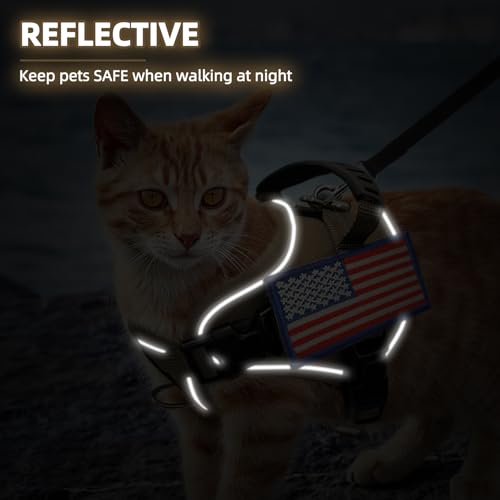 PUPTECK Cat Harness and Leash Set, Escape Proof Adjustable Pet Vest Harness, Reflective Breahtbale Easy Control, for Cats ...