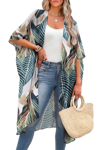 OFEEFAN Kimonos for Women Swimsuit Coverup Beach Casual Loose Cardigans for Swimwear