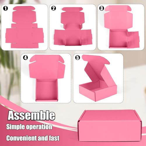 Small Shipping Boxes, 50 Pack Cardboard Box Corrugated Mailer Boxes Small Corrugated Boxes For Shipping Packaging Craft Gi...