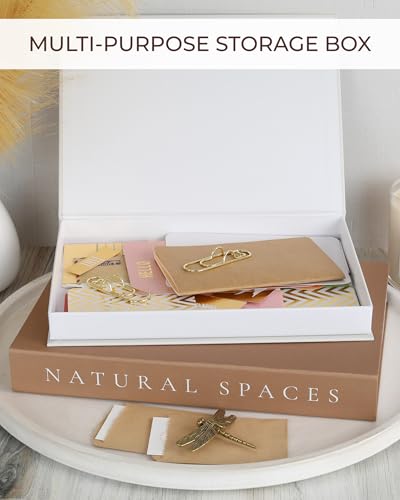 Beautiful Decorative Books - Set of 2 Boxes Enhance Your Coffee Table, Bookshelf or Mantel Shelf Decor - Aesthetic Fake/Fa...
