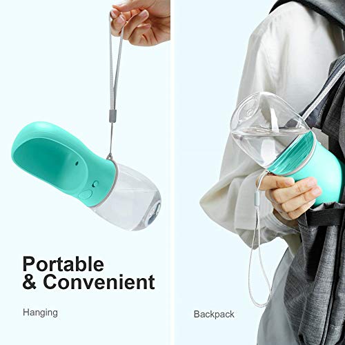 DEYACE Dog Water Bottle, Leak Proof Portable Pet Water Bottles for Dogs, Puppy Water Dispenser with Drinking Feeder for Tr...