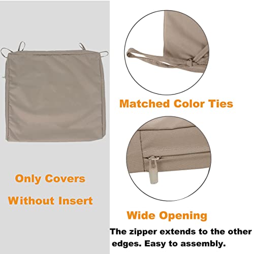 Leeymoo Patio Seat Cushion Covers, Water Repellent Patio Cushion Replacement Covers-Only Covers (18"x18"x2" 2 Pack Peacock...