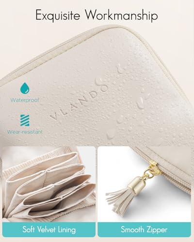 VLANDO Small Travel Jewelry Case,Mothers Day Gifts,Jewelry Pouch Bags with Zipper,Velvet Jewelry Organizer Storage Bag for...
